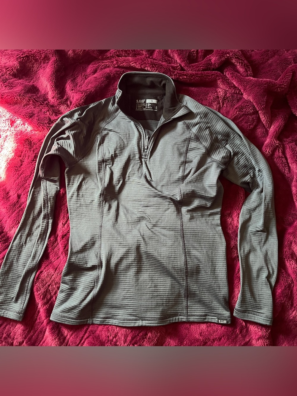 5.11 Tactical Women's Gray Quarter-Zip Performance Pullover
